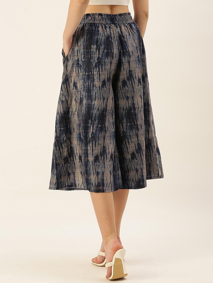 printed culottes pleated trouser - 19772649 - Zoom Image - 2
