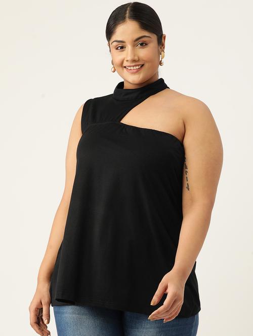 women's a line single shoulder top - 19777872 - Very Small Image - 1