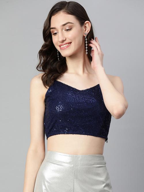 women's crop shoulder strap top - 19778642 - Very Small Image - 1