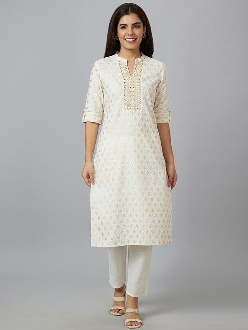women's straight kurta - 19779279 - Very Small Image - 1