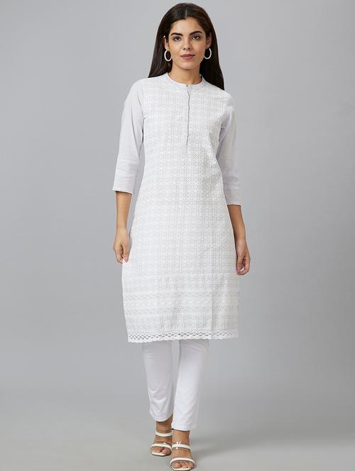 women's straight kurta - 19779285 - Very Small Image - 1