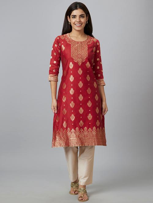 women's straight kurta - 19779288 - Very Small Image - 1