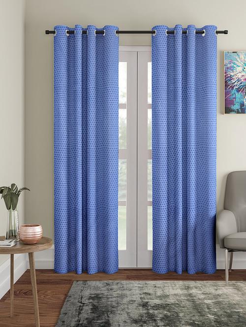 stylish and attractive self design curtains - pack of 2 - 19779659 - Very Small Image - 1