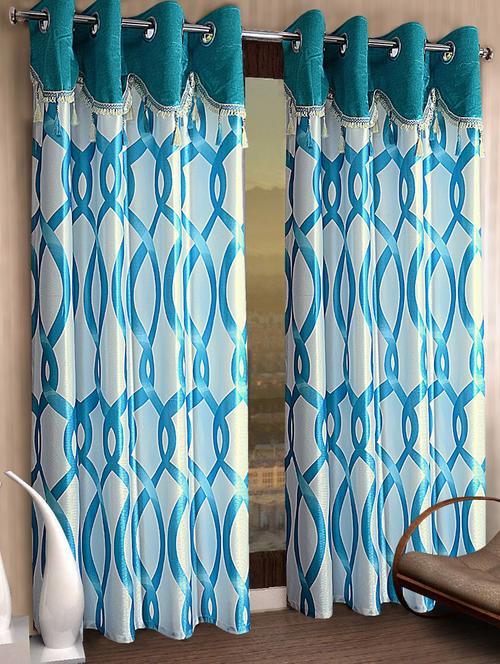 pack of 2 printed door curtain - 19780708 - Very Small Image - 1