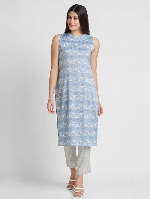 printed kurta pant set - 19780747 - Very Small Image - 1