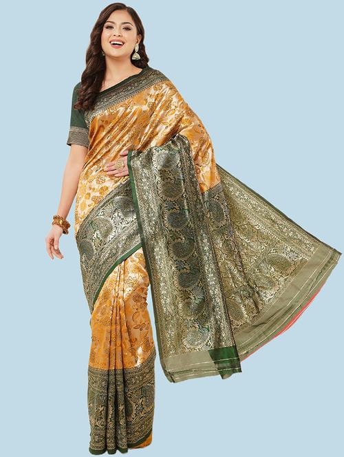 self design paithani saree with blouse - 19782722 - Very Small Image - 1