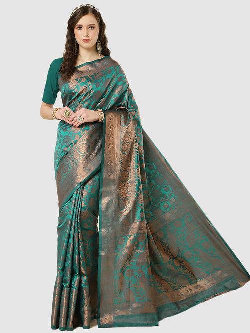 self design banarasi saree - 19782832 - Very Small Image - 1