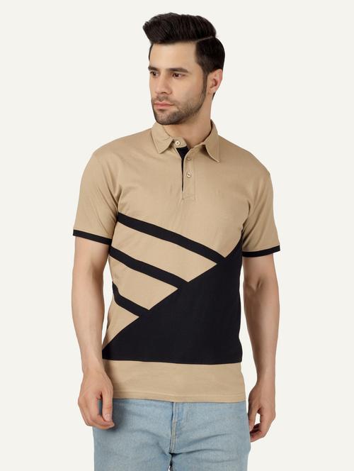 color block cotton polo t-shirt - 19786194 - Very Small Image - 1