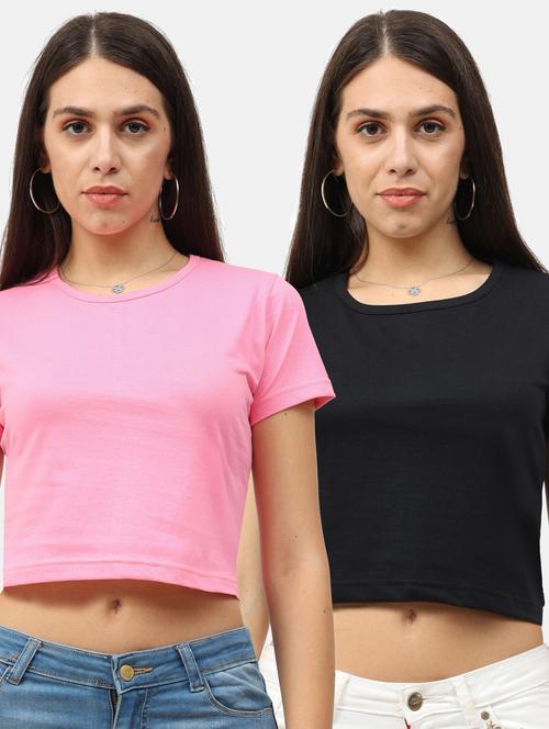 pack of 2 solid crop tees - 19786419 - Very Small Image - 1
