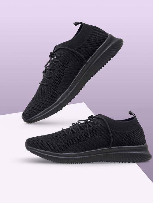 black solid sport shoes - 19790564 - Very Small Image - 1