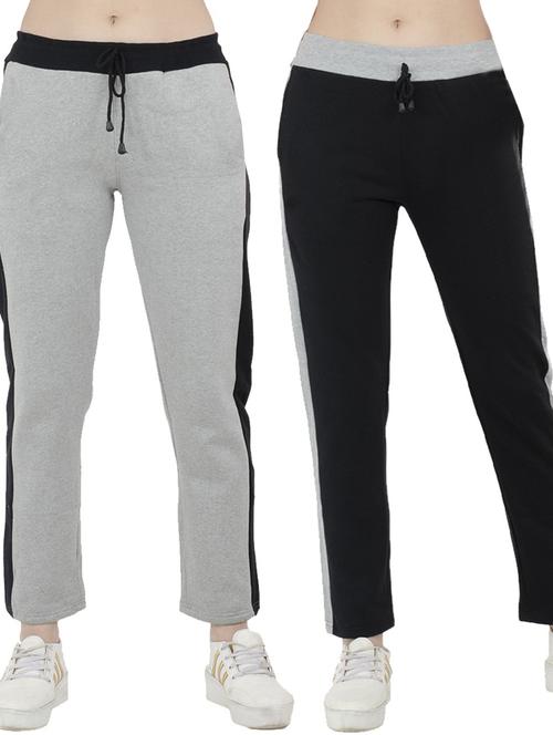 women fleece track pant combo - 19795001 - Very Small Image - 1