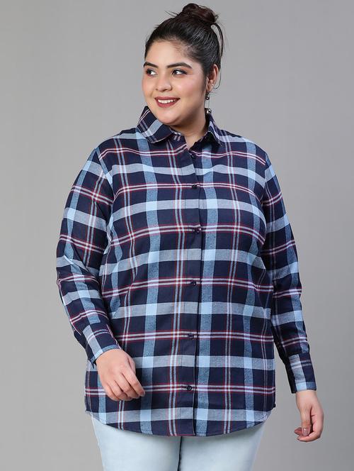 blue checkered regular shirt - 19795453 - Very Small Image - 1