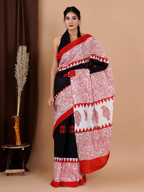 women's aztec multi colored saree with blouse - 19796694 - Very Small Image - 1