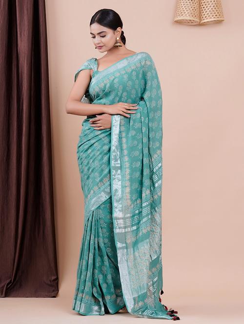 printed bhagalpuri saree with blouse - 19797335 - Very Small Image - 1