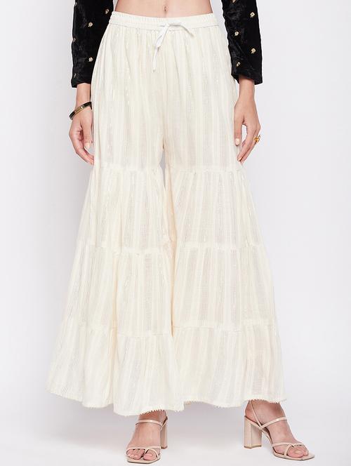 printed cotton flared sharara - 19807795 - Very Small Image - 1