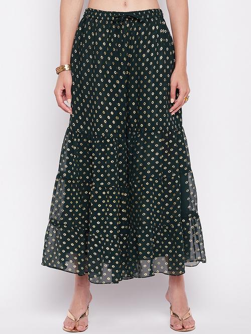 mid rise printed flared sharara - 19807814 - Very Small Image - 1