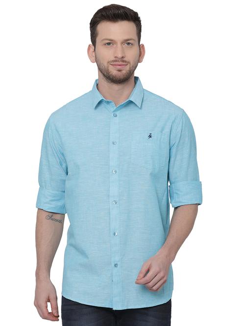 mens self design casual shirt - 19807947 - Very Small Image - 1