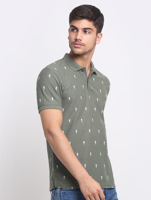 printed polo neck t-shirt - 19808124 - Very Small Image - 1