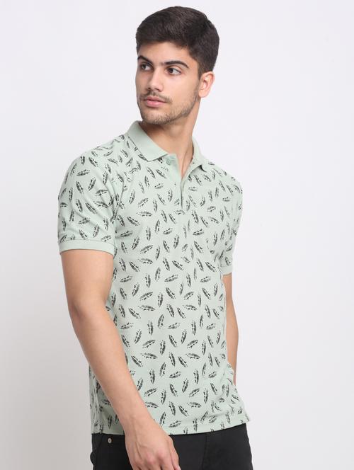 printed polo neck t-shirt - 19808149 - Very Small Image - 1