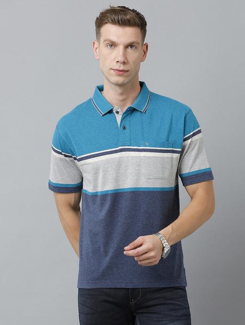 polo neck striped t-shirt - 19808365 - Very Small Image - 1