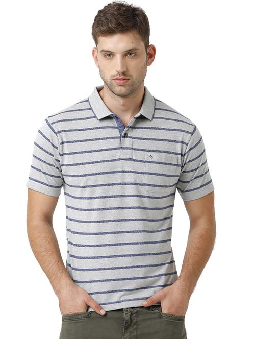 polo neck striped t-shirt - 19808383 - Very Small Image - 1