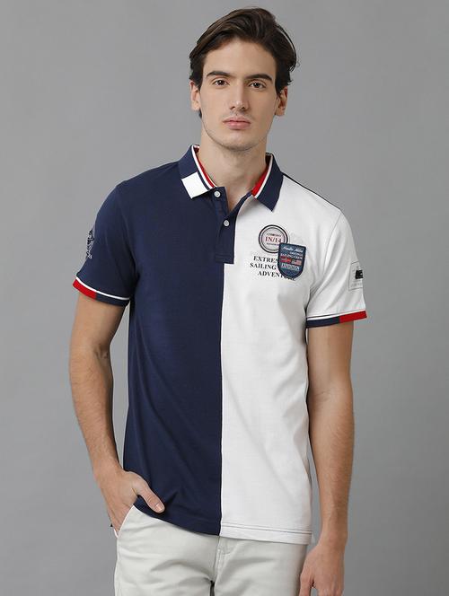 color block polo neck t-shirt - 19808420 - Very Small Image - 1