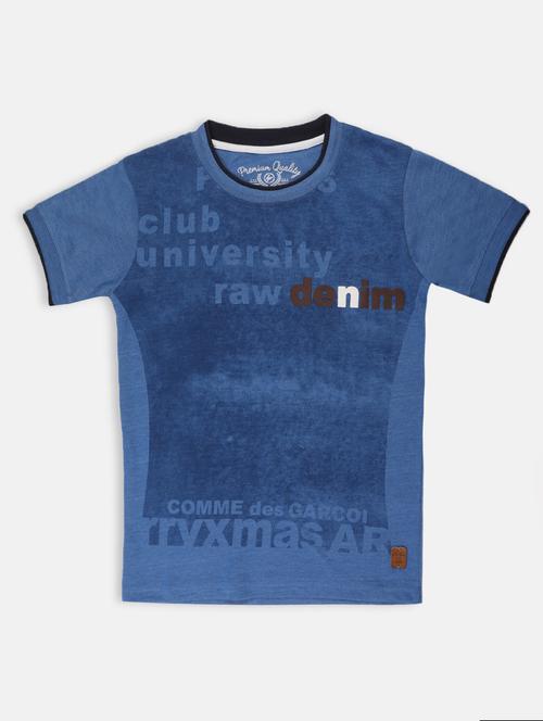 blue typographic t-shirt - 19808658 - Very Small Image - 1