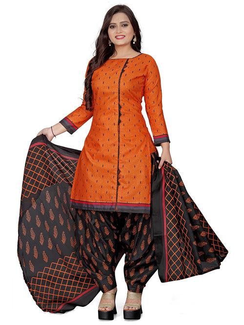 printed unstitched salwar suit set - 19809306 - Very Small Image - 1