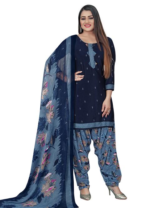 printed unstitched salwar suit set - 19810495 - Very Small Image - 1