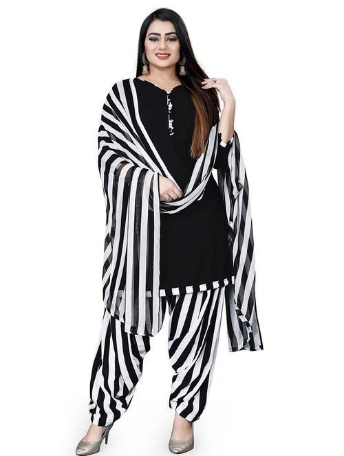 printed unstitched patiyala suit set - 19810530 - Very Small Image - 1