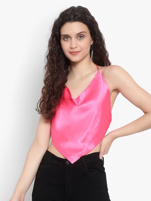 women's crop halter neck top - 19811300 - Very Small Image - 1