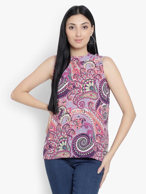 women's straight mock neck top - 19811317 - Very Small Image - 1