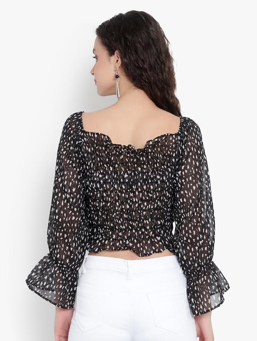 women's blouson boat neck top - 19811353 - Standard Image - 3