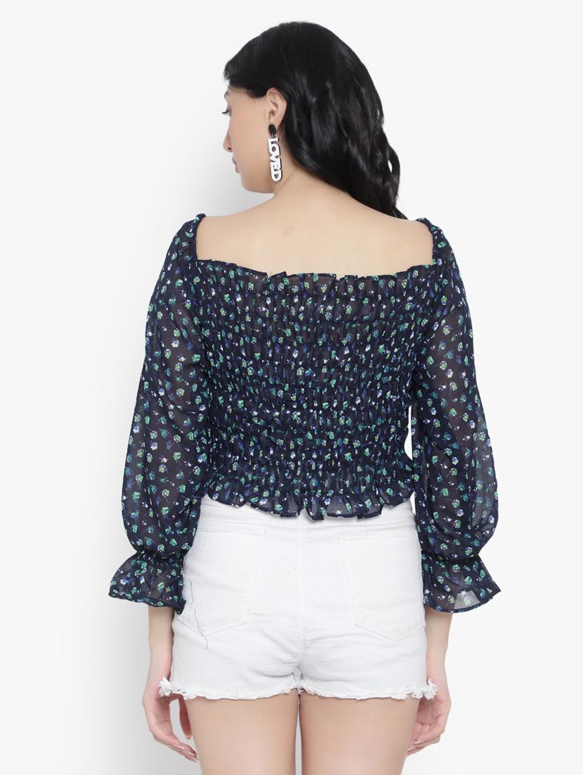 women's crop square neck top - 19811360 - Zoom Image - 3