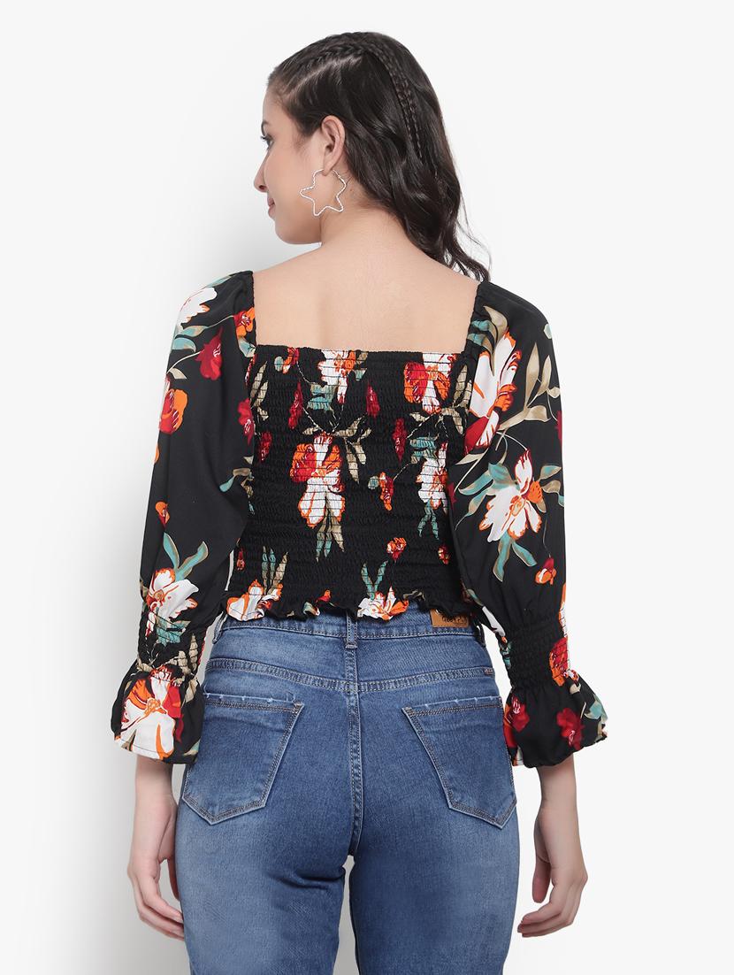 women's crop sweetheart neck top - 19811370 - Standard Image - 3