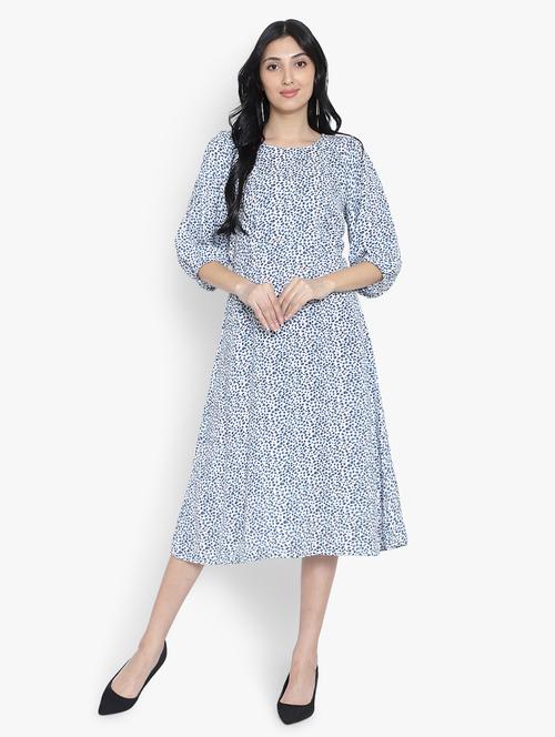 women's  micro print dress - 19811389 - Very Small Image - 1