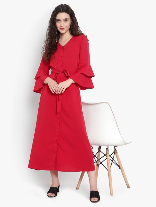 women's  solid dress - 19811408 - Very Small Image - 1