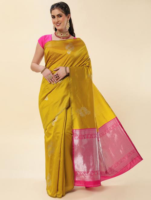 self -design woven saree - 19812940 - Very Small Image - 1