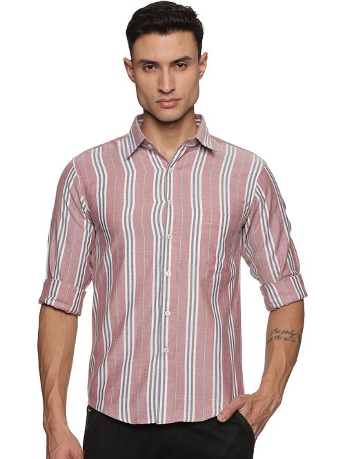 mens stripes casual shirt - 19813908 - Very Small Image - 1