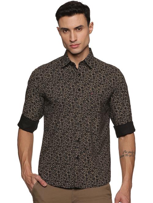 mens geometric casual shirt - 19813963 - Very Small Image - 1