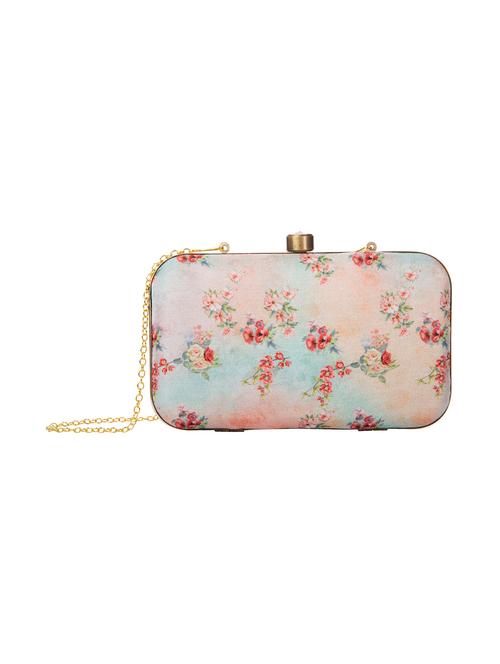 women floral printed box clutch - 19814247 - Very Small Image - 1