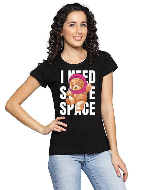 women's front print round neck t-shirt - 19814411 - Very Small Image - 1