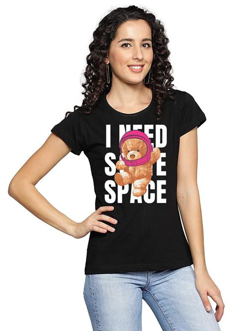 women's front print round neck t-shirt - 19814412 - Very Small Image - 1