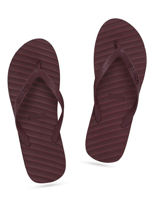 maroon rubber toe separator slippers - 19814716 - Very Small Image - 1