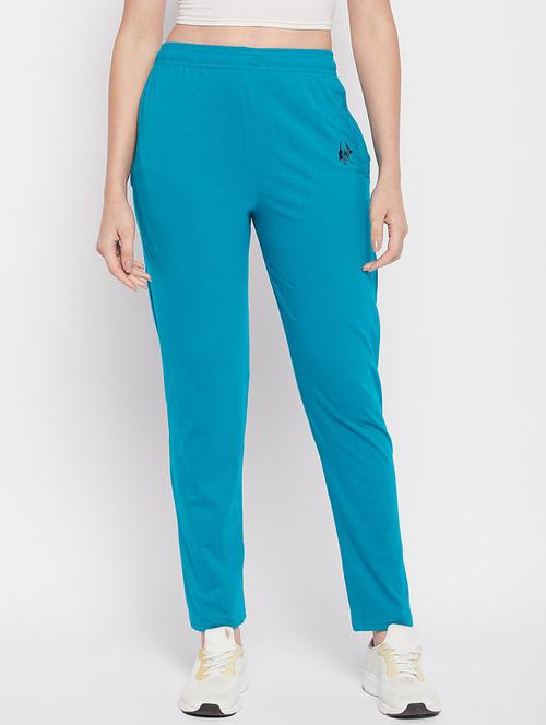 blue solid track pant - 19814921 - Very Small Image - 1