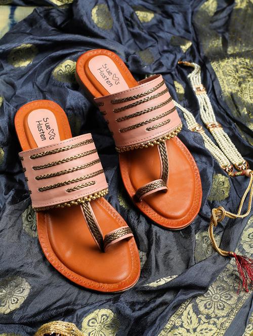 pink solid toe separator flat - 19815196 - Very Small Image - 1