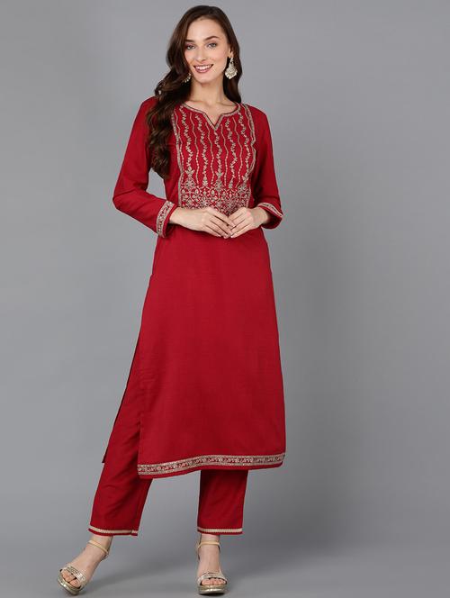 women's straight kurta - 19815886 - Very Small Image - 1