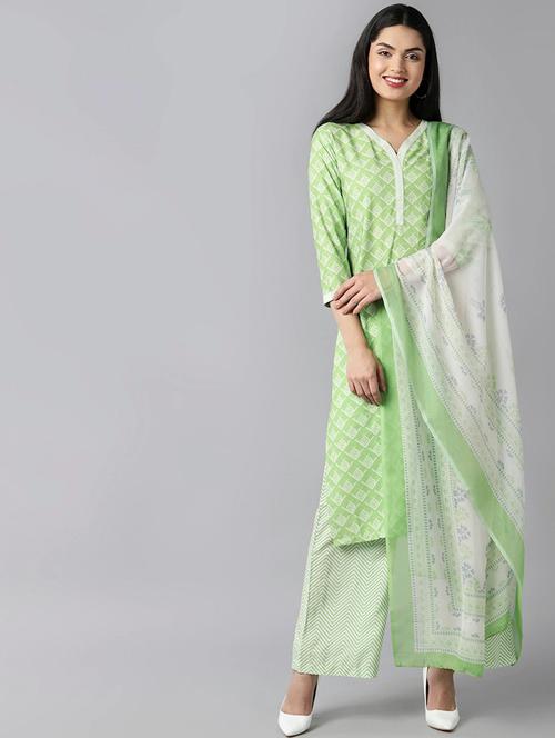 self design kurta palazzo set - 19816434 - Very Small Image - 1