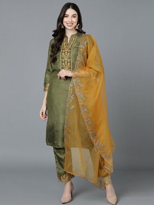 embroidered suit set - 19817227 - Very Small Image - 1