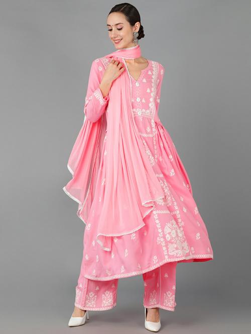 embroidery work suit set - 19817544 - Very Small Image - 1